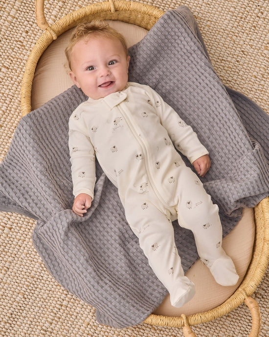 Zip Sleeper Footie - Ivory Sheep