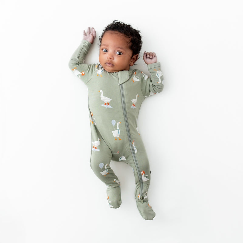 Silly Goose Zippered Footie