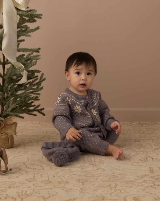Fair Isle Romper - Slate