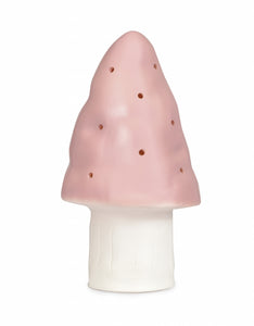 Small Pink Retro Mushroom Lamp with Plug