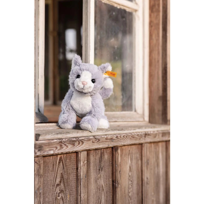 Cassie Ice Blue Cat Plush 10"