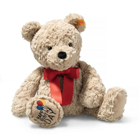 Jimmy “Happy Birthday” Plush Teddy Bear with Bow 14"