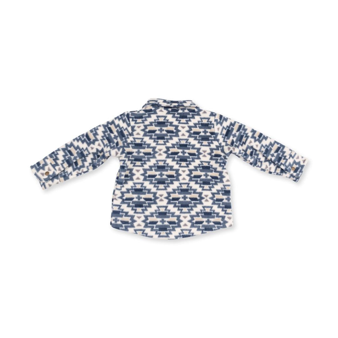 Fleece Shacket - Southwest Navy