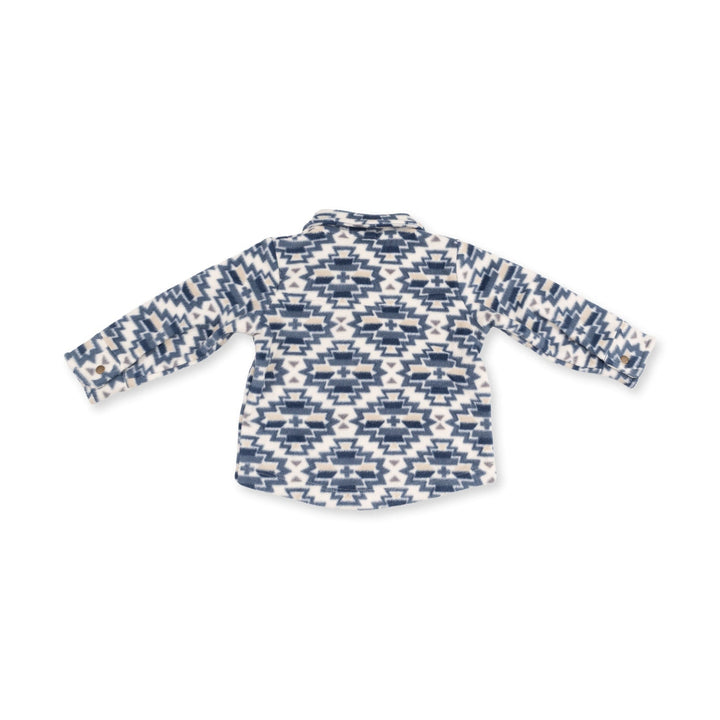 Fleece Shacket - Southwest Navy