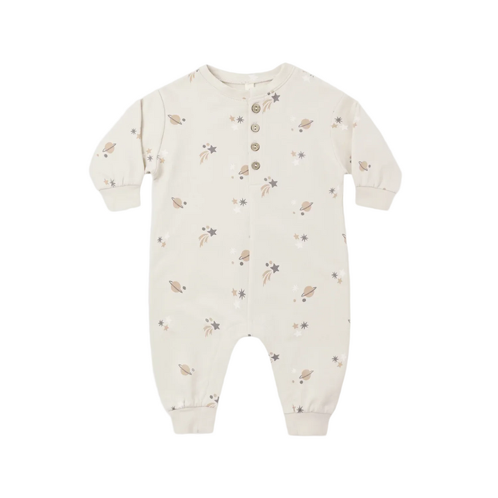 Relaxed Fleece Jumpsuit - Parchment Space