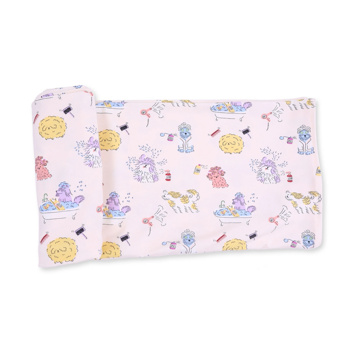 Swaddle Blanket - Pink Spa Dogs