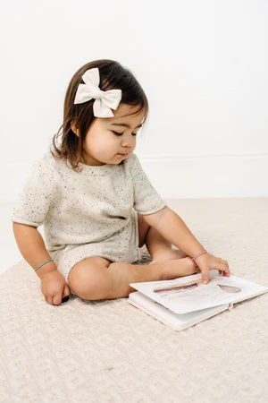 Cream Speckle Knit S/S Tee