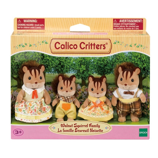 Calico Critters Walnut Squirrel Family