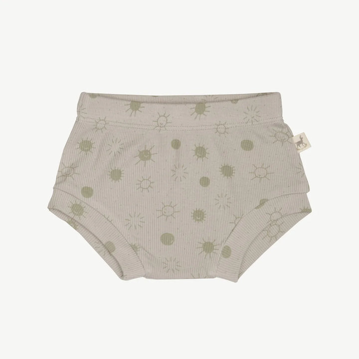 Sunny Smiles Gray Organic Tank + Bloomer Set