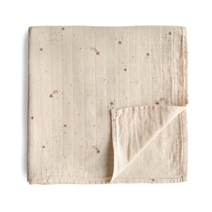 Organic Cotton Muslin Swaddle Blanket Falling Stars