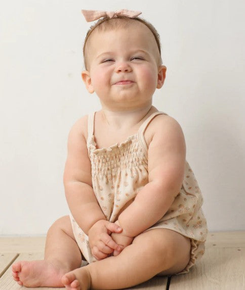 Ecru Strawberries Smocked Tank + Bloomers