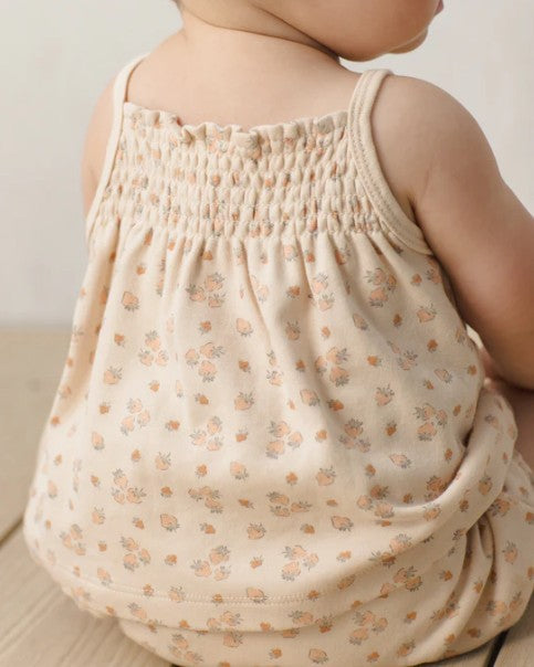 Ecru Strawberries Smocked Tank + Bloomers
