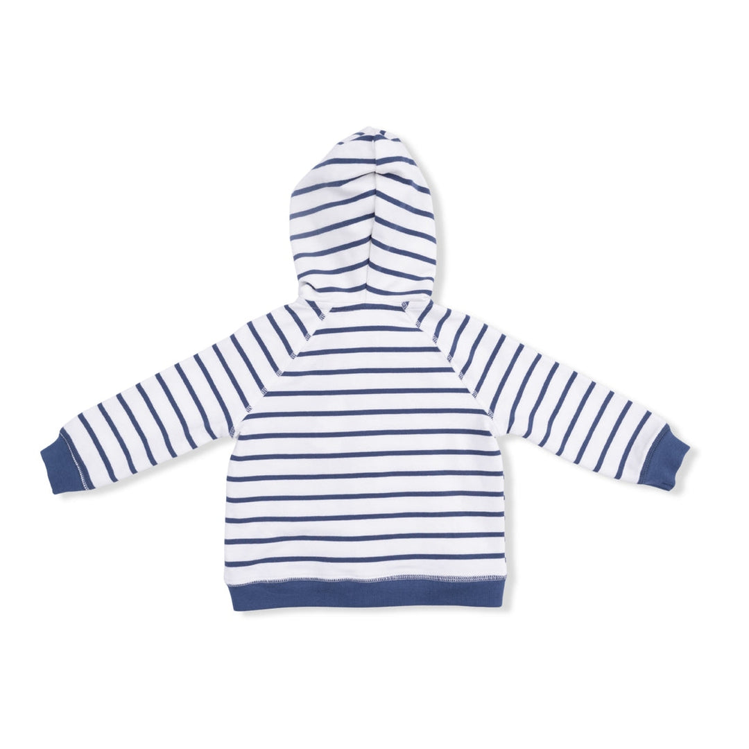 French Terry Zip Hoodie - Oceana Stripe