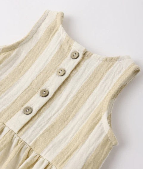Butterscotch Summer Stripe Skirted Tank Romper