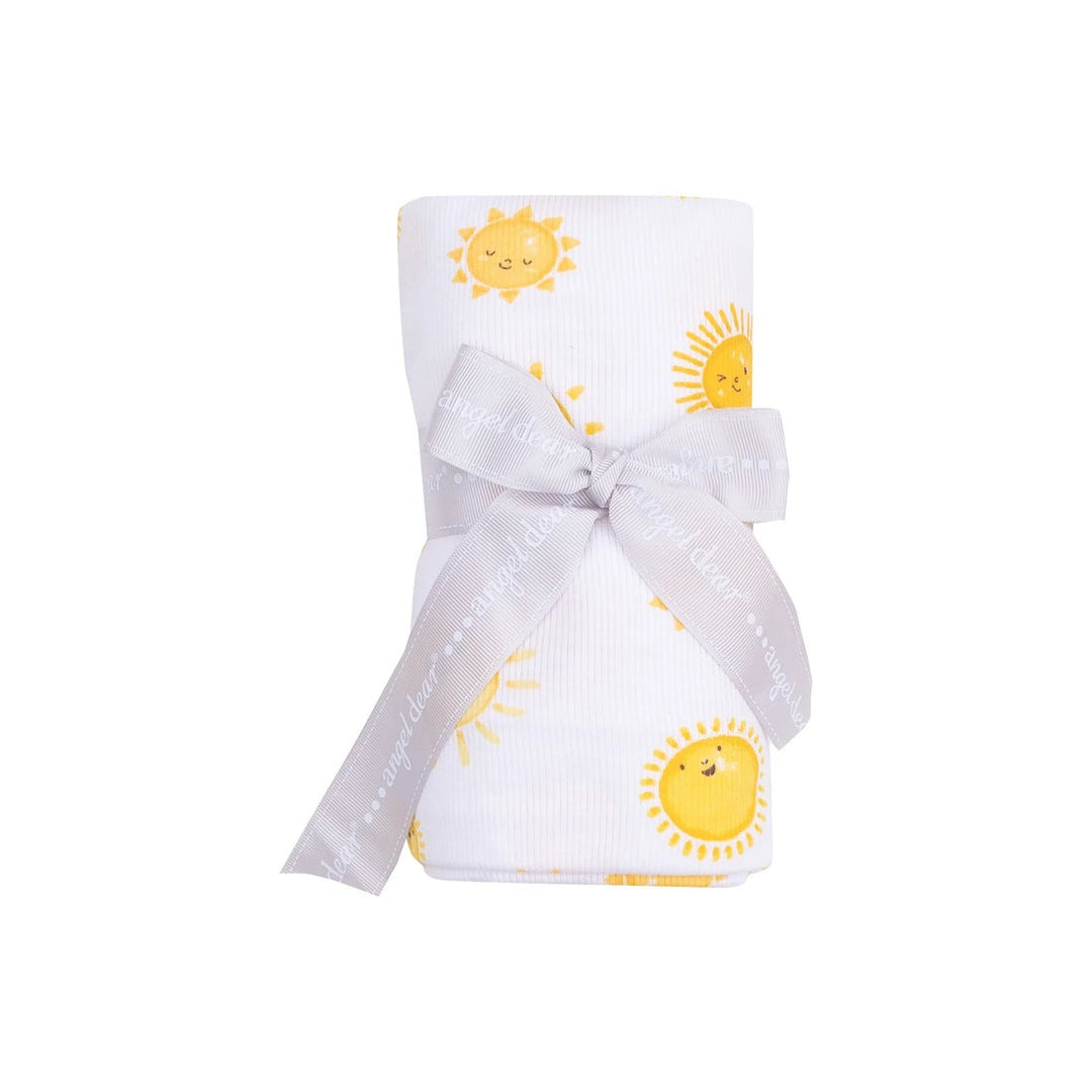 White Happy Suns Swaddle