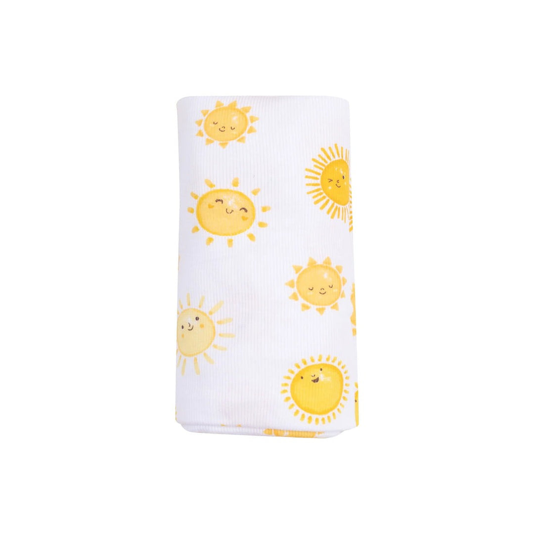 White Happy Suns Swaddle