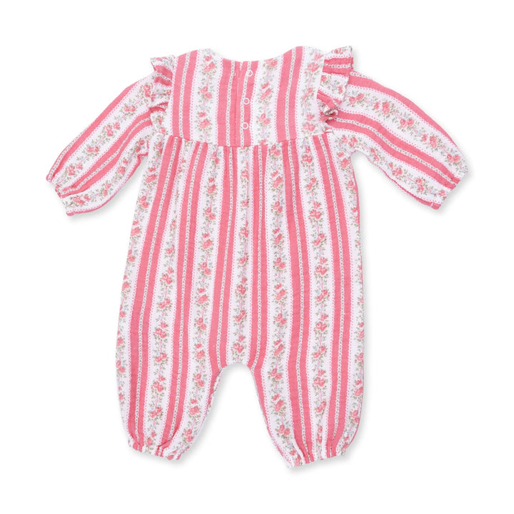 Ruffle Sleeve Romper - Suzie Floral Stripe