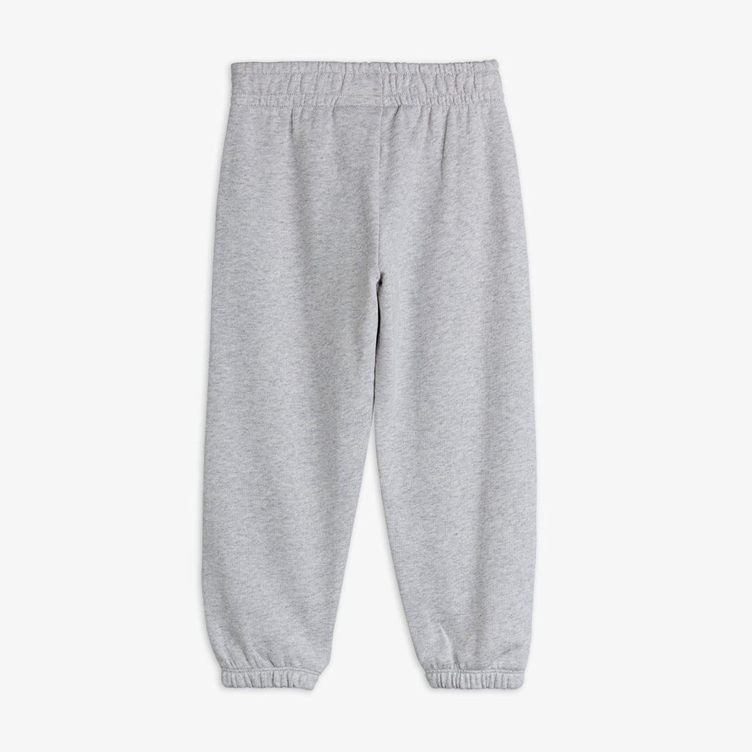 Grey Melange Plain Piping Sweatpants *