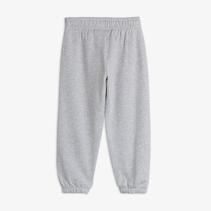 Grey Melange Plain Piping Sweatpants *
