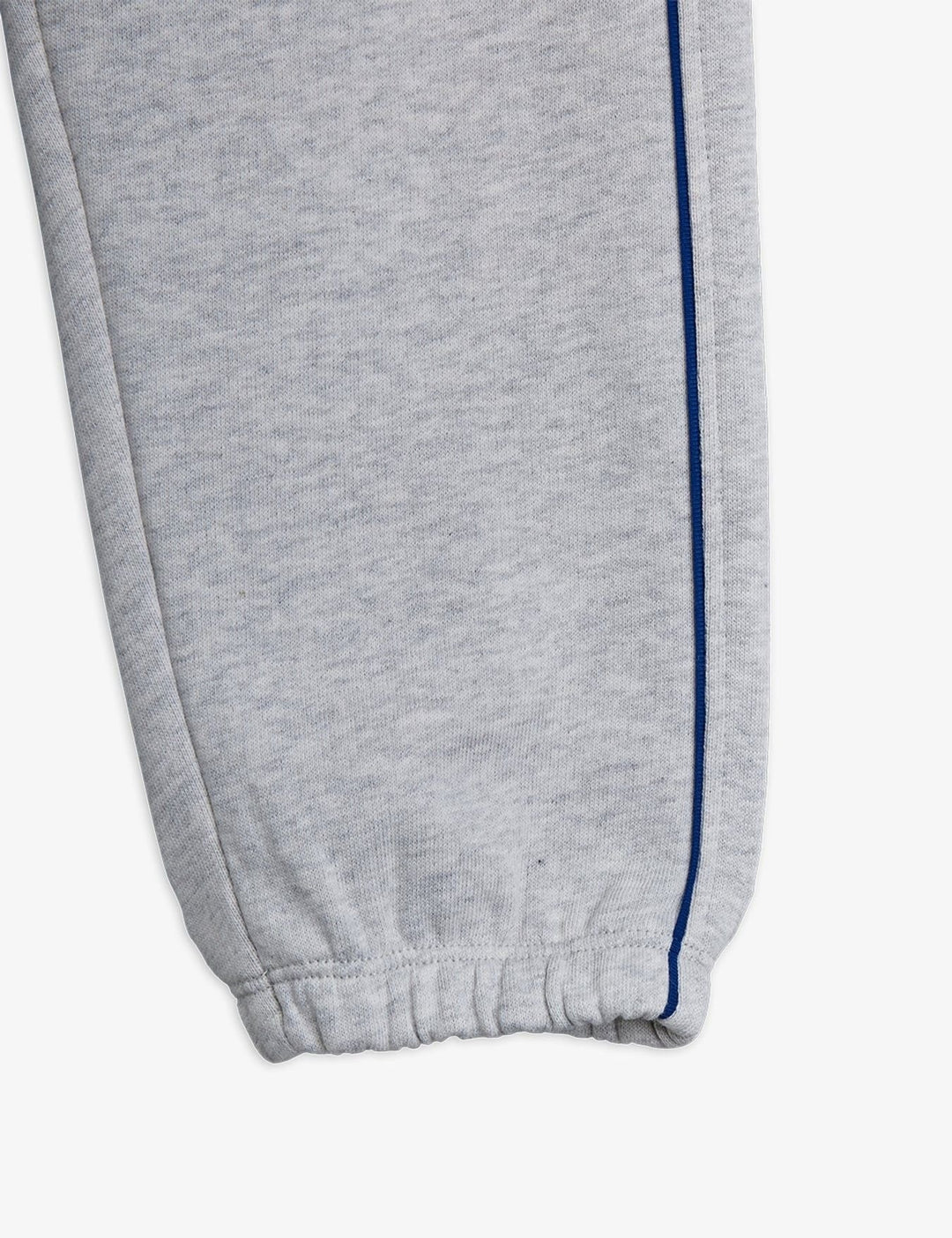 Grey Melange Plain Piping Sweatpants *