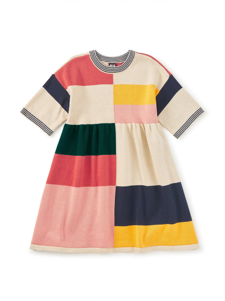 Almond Colorblock Sweater Dress