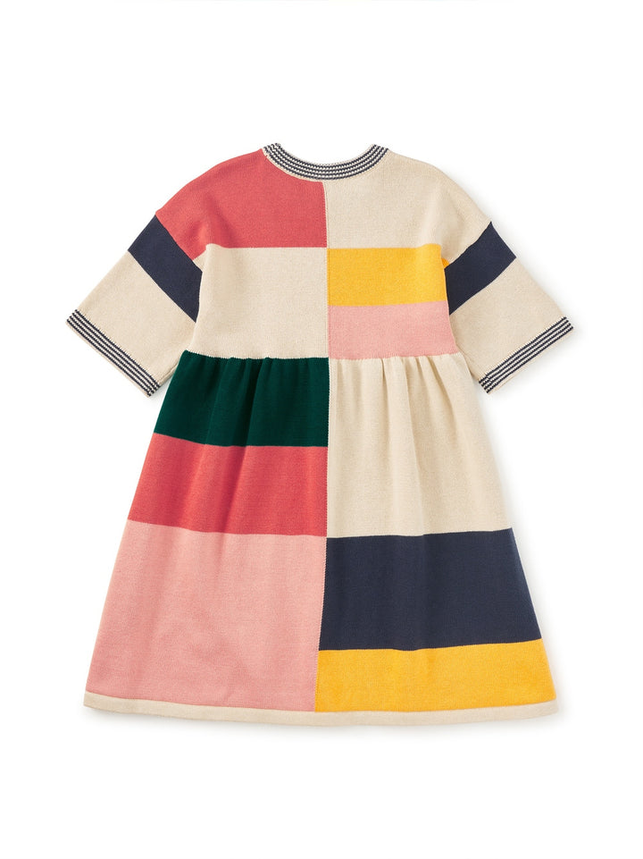 Almond Colorblock Sweater Dress