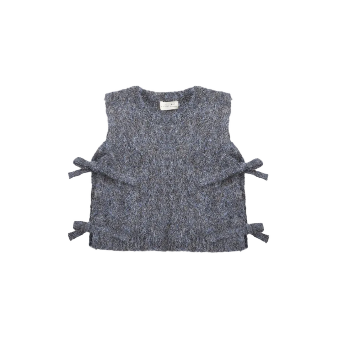 Bow Sweater Vest - Midnight