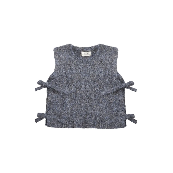 Bow Sweater Vest - Midnight
