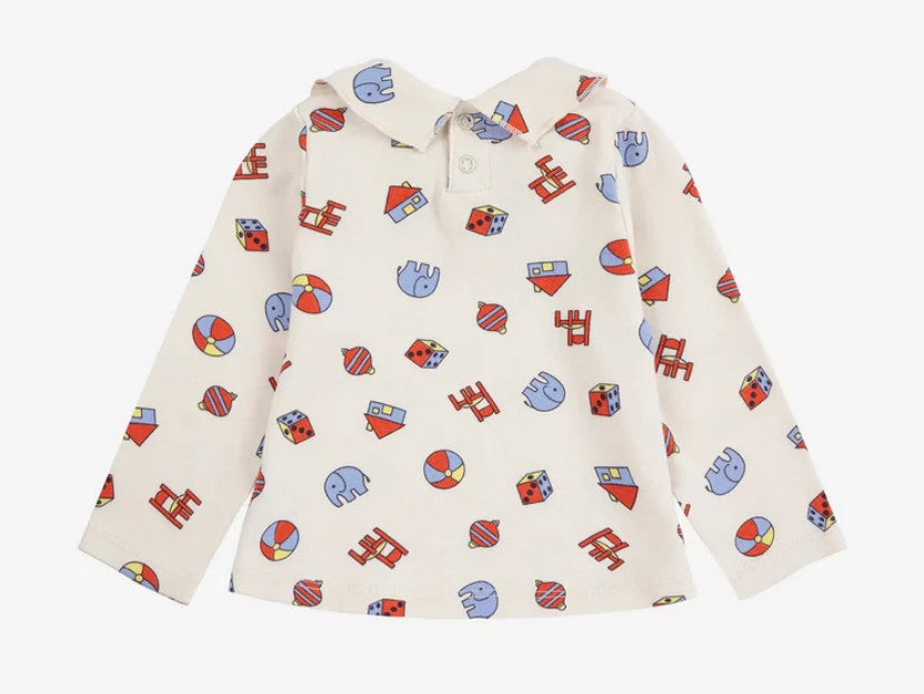 Toys AOP Collar L/S Tee