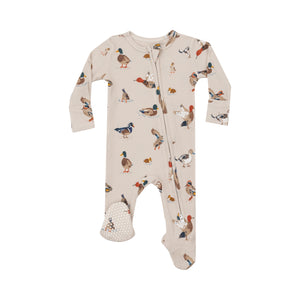 Ducks 2 Way Zip Footed Romper