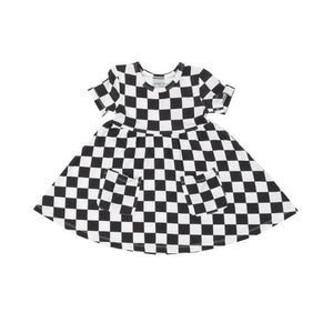 Checkerboard Twirly Dress