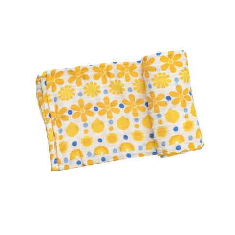 Sunny Lemon Swaddle Blanket