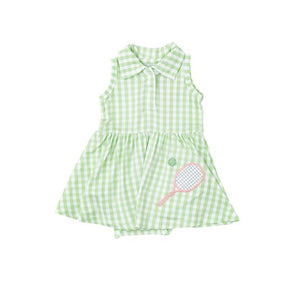 Green Gingham Tennis Tank Dress