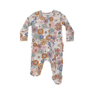 Brighton Floral 2 Way Zip Footed Romper