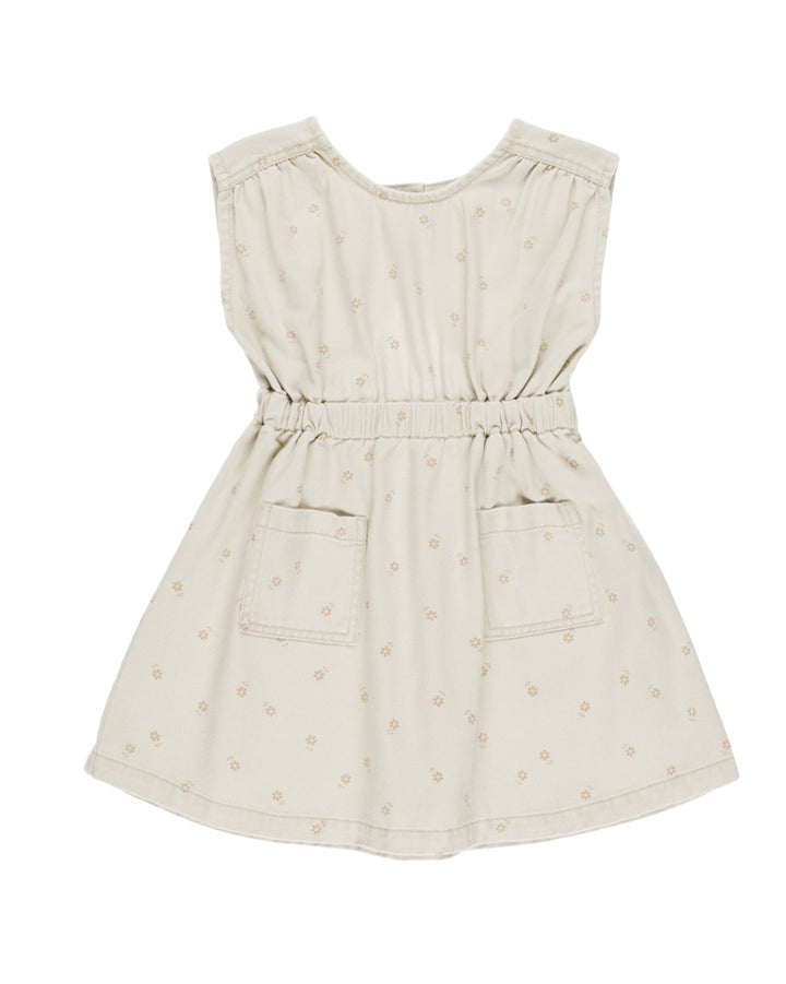 Sand Ditsy Denim Mini Dress