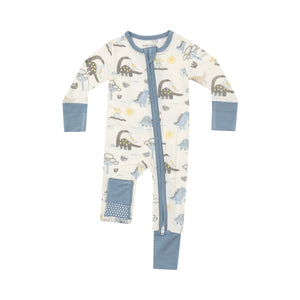 Baby Loves Dino 2 Way Zip Footless Romper