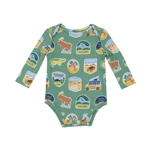 National Parks Stickers L/S Bodysuit