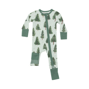 Forest Trees 2 Way Zip Footless Romper