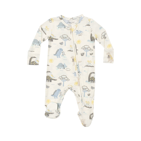 Baby Love Dinos 2 Way Zip Footed Romper