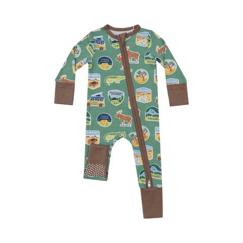 National Parks 2 Way Zip Footless Romper