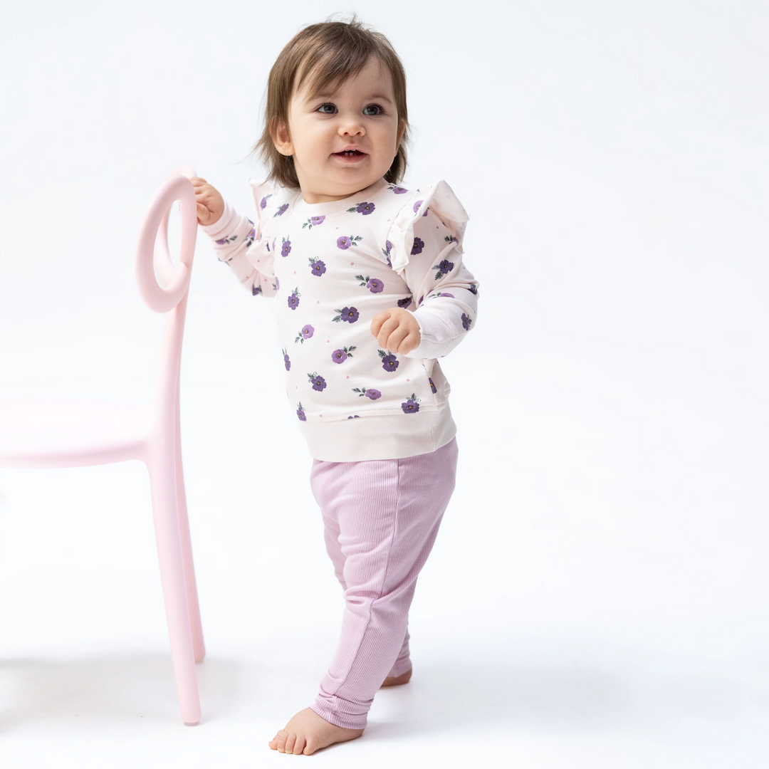 Ruffle Sweatshirt + Leggings - Violetta Floral