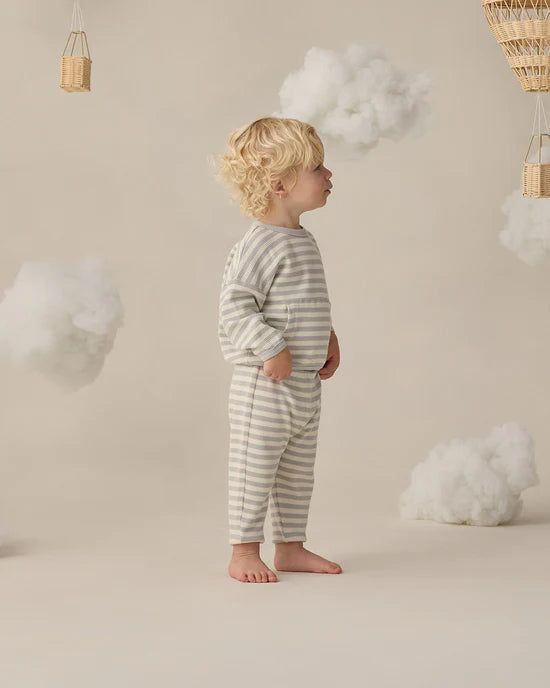 Sky Stripe Waffle Sweater Set