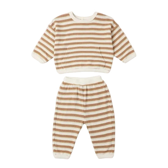 Waffle Slouch Set - Spice Stripe