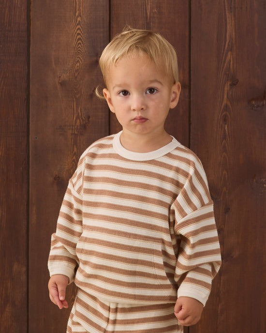 Waffle Slouch Set - Spice Stripe