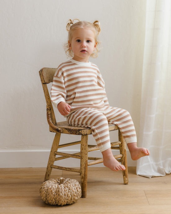 Waffle Slouch Set - Spice Stripe