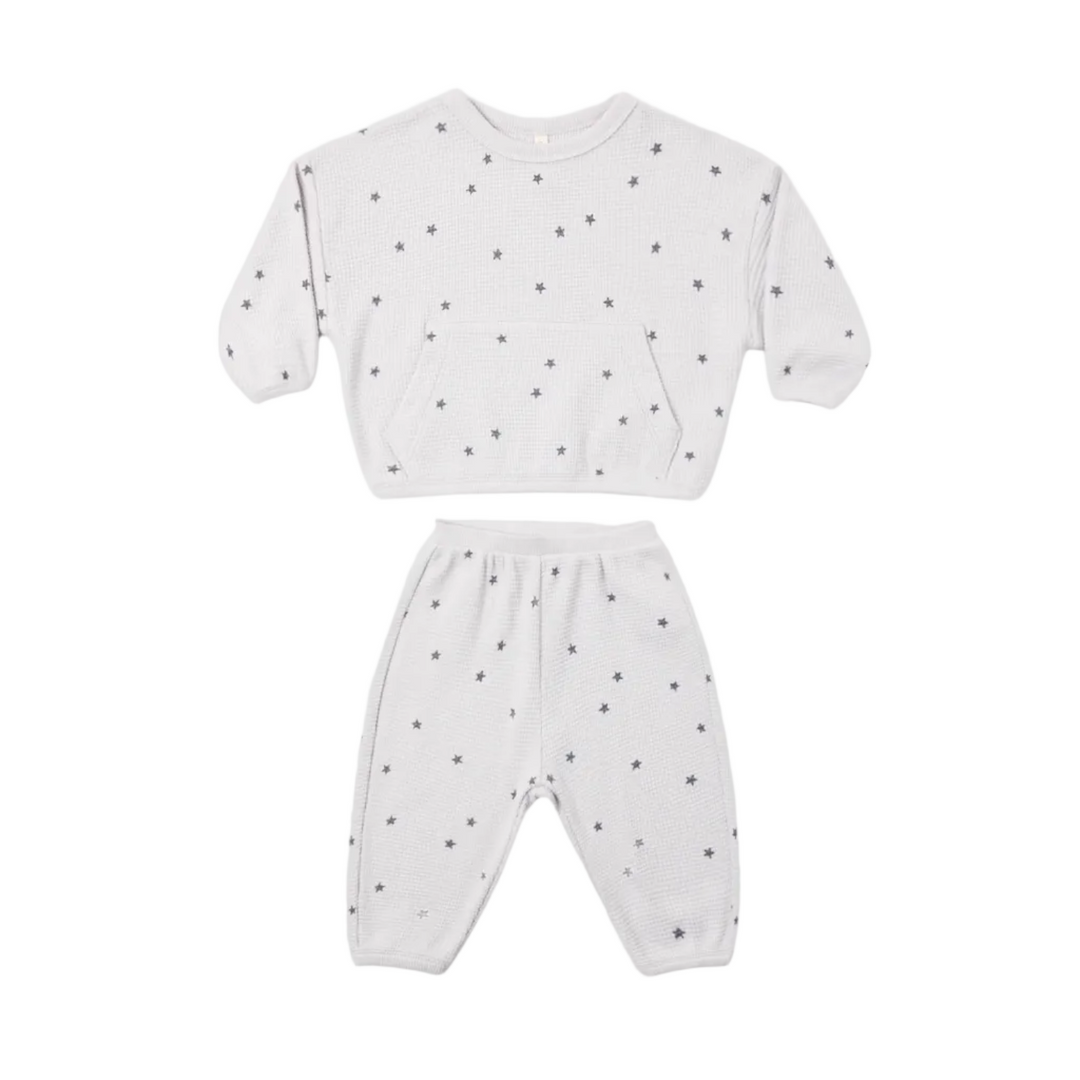 Waffle Slouch Set - Fog Stars