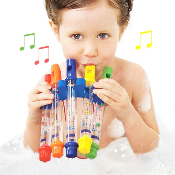 Musical Bath Toy Flutes, Set of 5