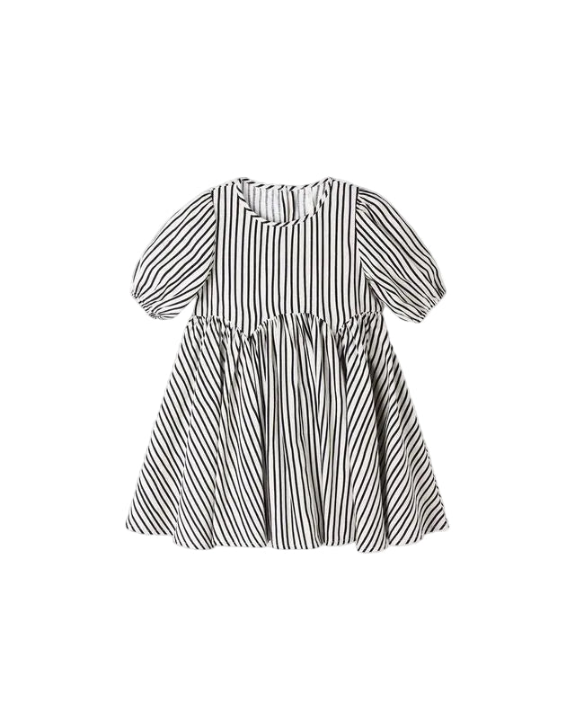 Natural Wavy Stripe Rose Dress