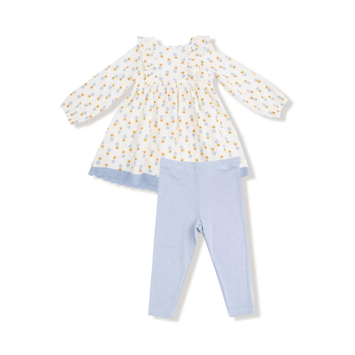 Western Sunflower Dress with Leggings