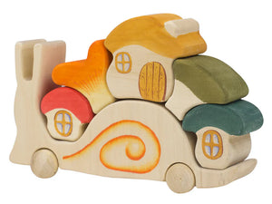 Wooden Waldorf Toy Snail Puzzle